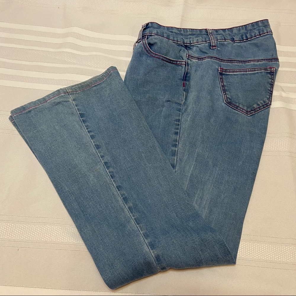 Ranch Dress’n Light Blue Denim Flare Leg Western/Cowgirl Jeans -Size 6